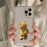 Teddy Bear Couple Clear Phone Case
